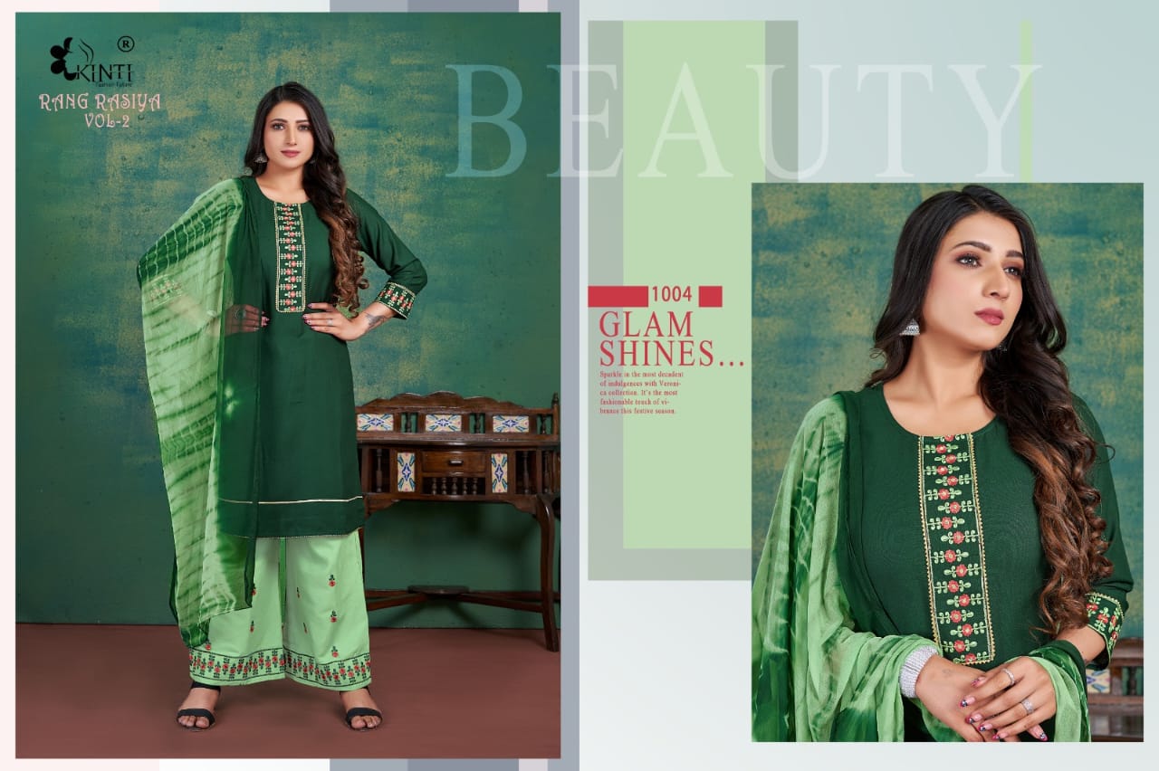 Kinti Rang Rasiya Vol 2 Readymade Plazzo Suits Catalog